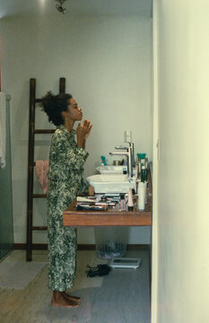 Bathroom Makeup Routine