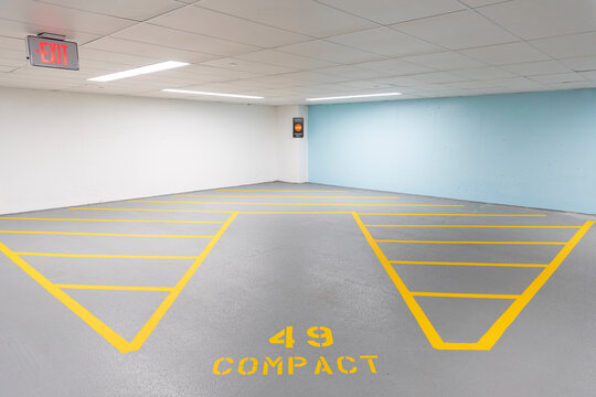 Interior Modern Parking Garage Nobody