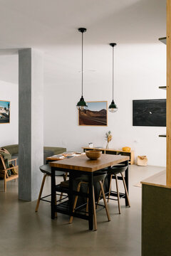 Common areas in a contemporary home with a minimalist style