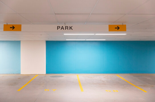 Interior Modern Park Garage Nobody