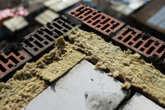 Brick wall insulation detail