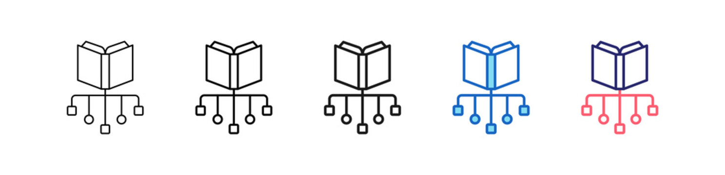 Classification Icon In 5 Different Styles Set Collection.   