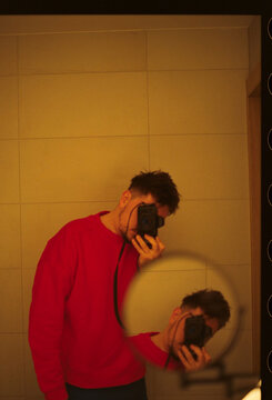 Mirror self portrait with camera