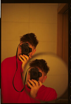 Mirror self portrait with camera