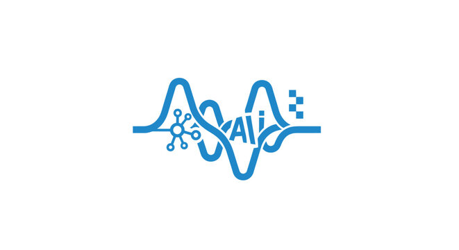 A Modern AI Logo Design Depicting Digital Connectivity and Technological Advancements