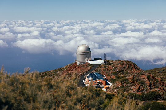 Astronomical observatory above the clouds on La Palma