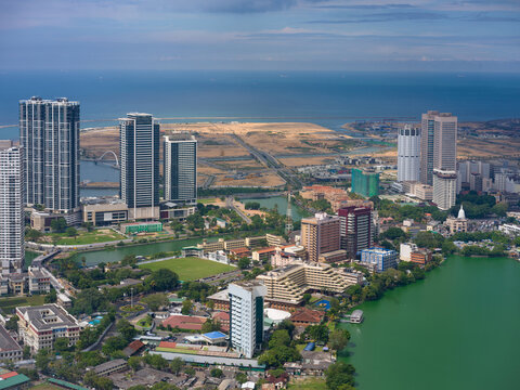 Colombo City Skyline with Luxury Hotel Development Area