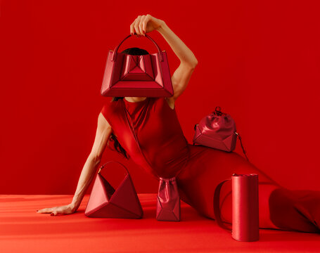 Red Luxury Handbags Styled With Bold Fashion