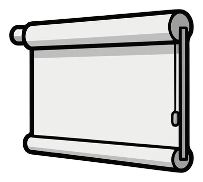 Blackout Roller Blinds Flat Vector Icon. Generative AI