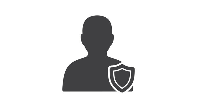 Man with shield protection.