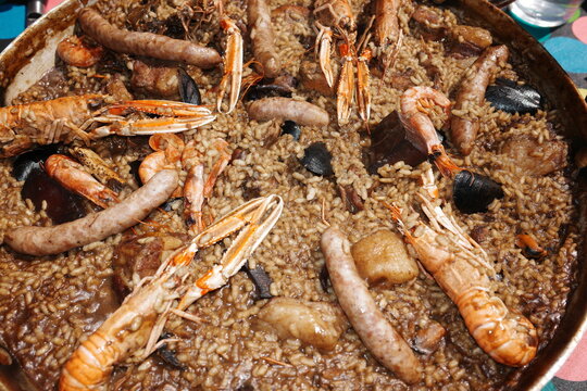 Seafood Paella. Delicious food. Spain