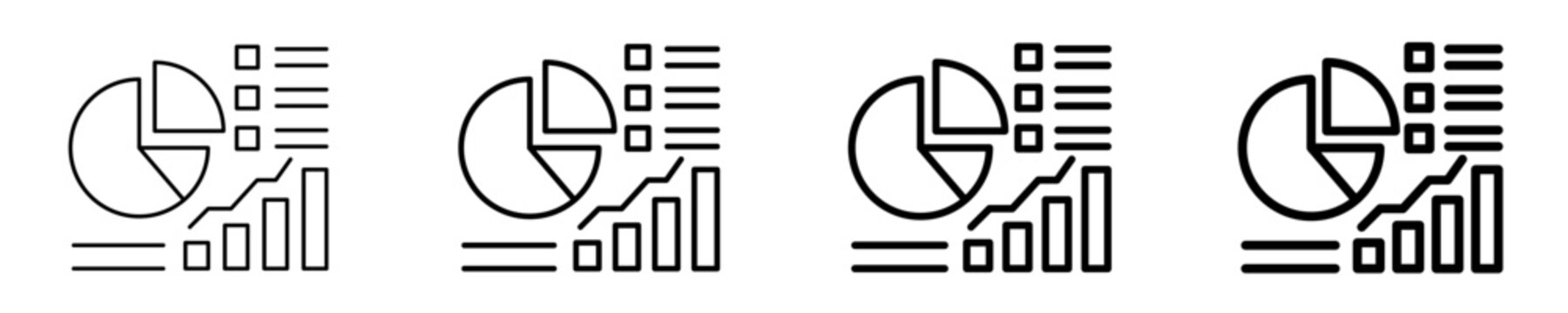 Descriptive Analytics Icon Set Different Style Collection