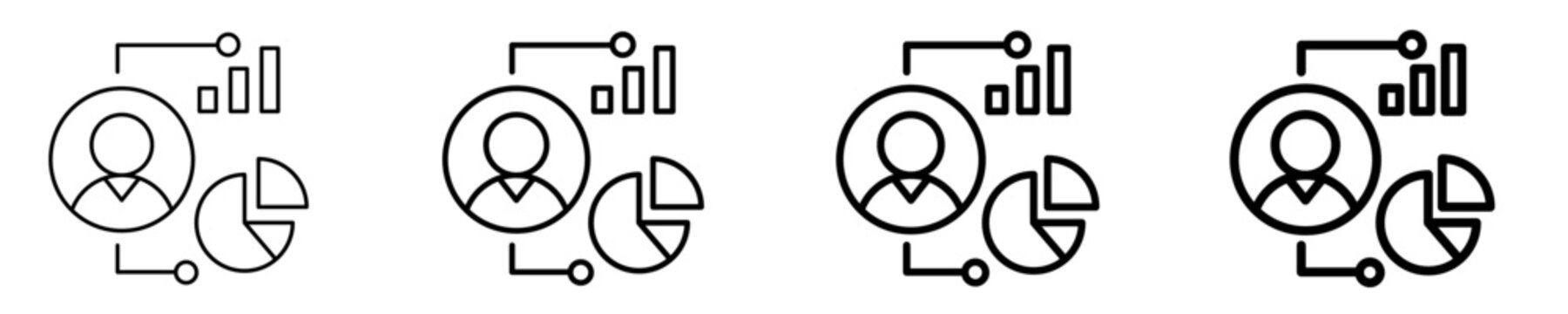 Customer Analytics Icon Set Different Style Collection