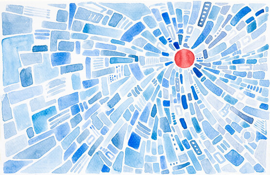 Abstract sky watercolor pattern