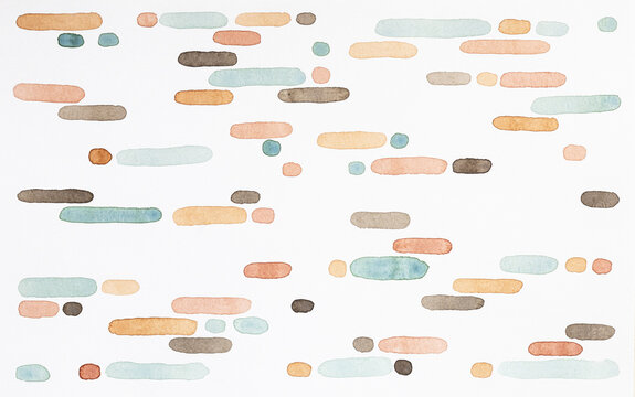 Colorful Watercolor Design With Simple Shapes and Patterns