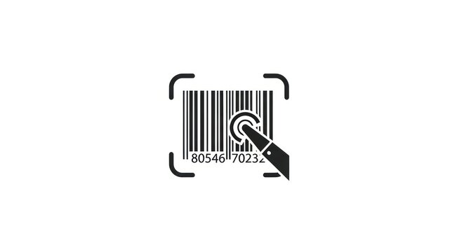 Barcode with lock symbol security.
