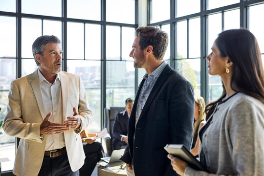 Business Talk in Modern Office