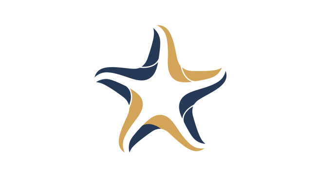 Stylized Starfish Logo - Marine Life, Nautical, Business Emblem