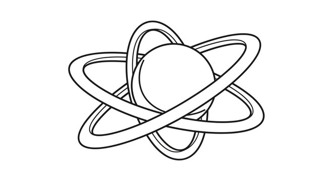 Abstract Atom Symbol, Scientific Model, Atomic Structure, Science Icon