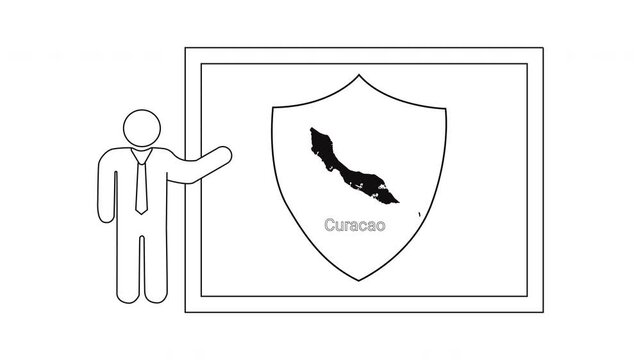 Presentation of Cura ao Shield and Map.
