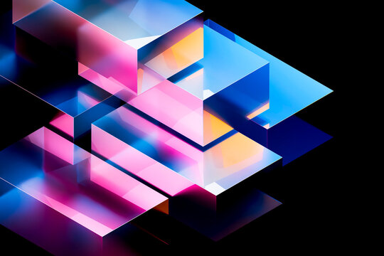 3D glass prism network