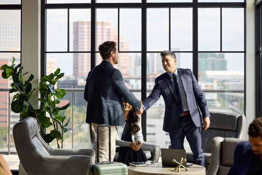 handshake at Modern Office Business 