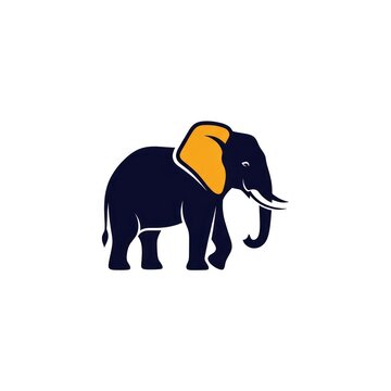 Colorful elephant logo illustration graphic.