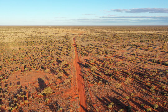 Red dirt outback road. Northern South Australia.