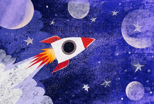 Rocket Launch to Space &ndash; Ambition and Exploration Concept