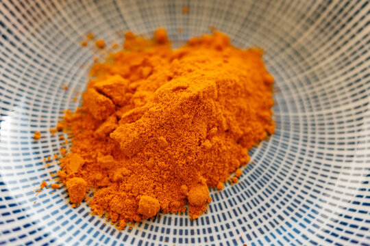 Turmeric powder close-up. Spice