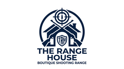 Logo design for a shooting range with guns and target © INFAYUFA