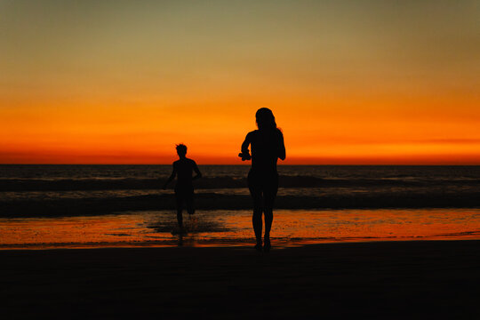 People enjoying the beach