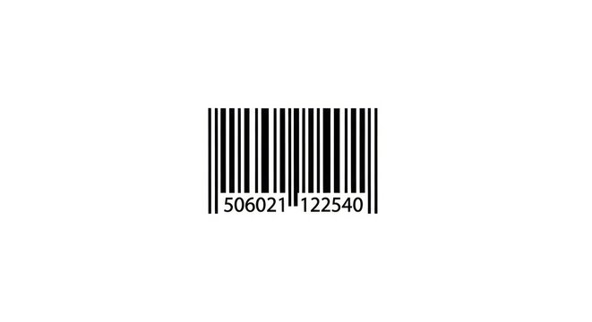 Close-up of a barcode label.