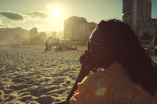 Ipanema Beach Silhouette