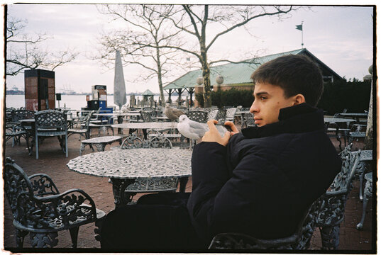 Seagull Teen Phone Outdoor  by Water