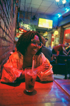 Neon Bar Portrait