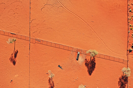 Sheep yards on a Sheep Station. Outback South Australia.
