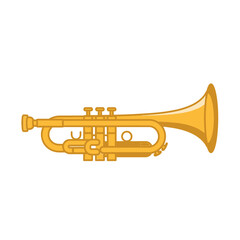 Fototapeta premium Golden Trumpet Musical Instrument - Isolated Graphic