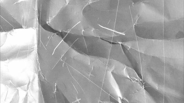 Silver plastic foil animated texture background