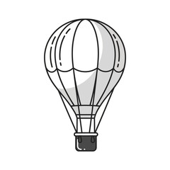 Naklejka premium Hot Air Balloon Icon Vector - Minimalist Design for Adventure and Travel