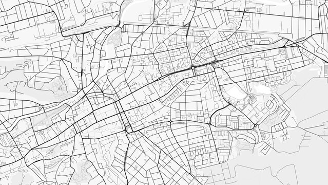 Cluj-Napoca City Map. Minimalist black and white line art poster for printing, wallpaper, wall art, and map resources for home and office decor