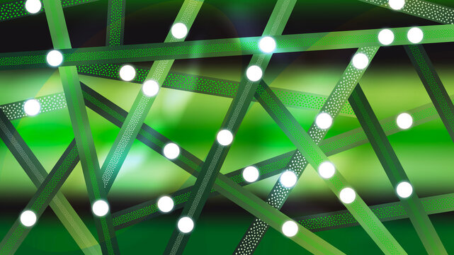 Abstract green data network connections technology background