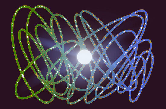 Abstract data chaos to clarity AI processing concept illustration