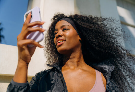 A woman using a mobile phone