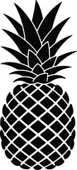 Obraz premium Silhouette vector pineapple fruit isolated on white background graphic design