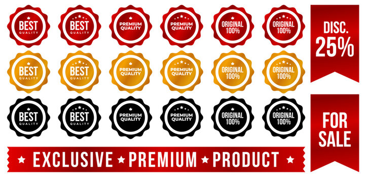 Premium Quality Badge and Sale Label Collection for Ecommerce, Product Packaging, Retail Promotion and Marketing Campaign Design
