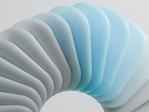 Modern Design of a Spiral Shaped Object in Light Colors