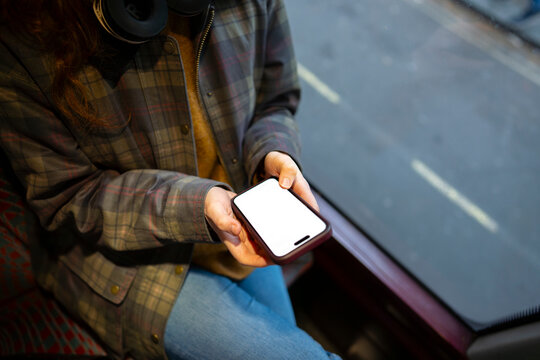 Smartphone mockup with blank screen