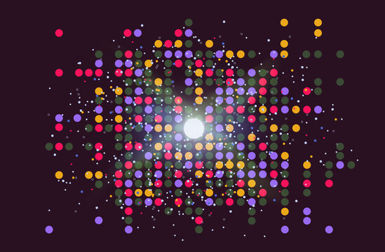 Abstract data points clustering AI big data visualization
