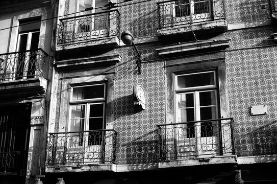 monochrome Tiled Facade